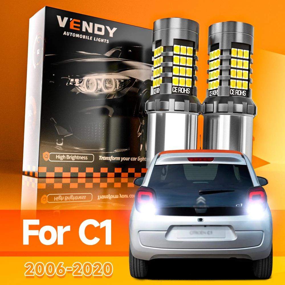 2 stücke Für Citroen C1 2006-2020 LED Reverse Licht Backup Lampe 2009 2010 2011 2012 2013 2014 2015 2016 2017 2018 Canbus Zubehör