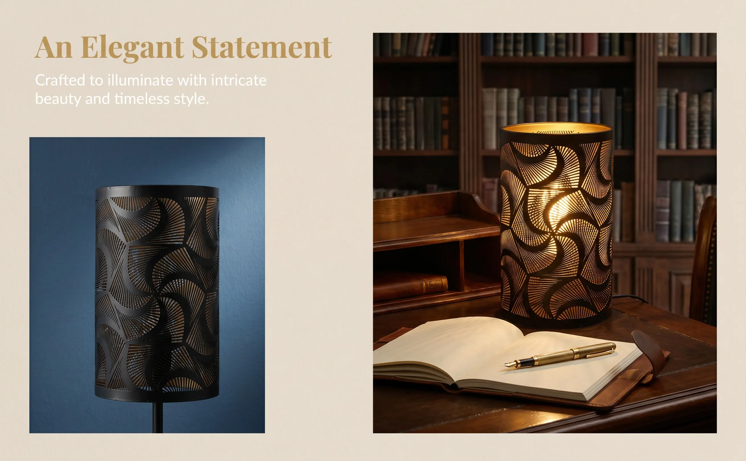 Iron Lampshade Hollow Carved Design Mild Light Diffuser Easy Install Remove Lamp Cover for Living Room Bedroom Desk Lamp Shade
