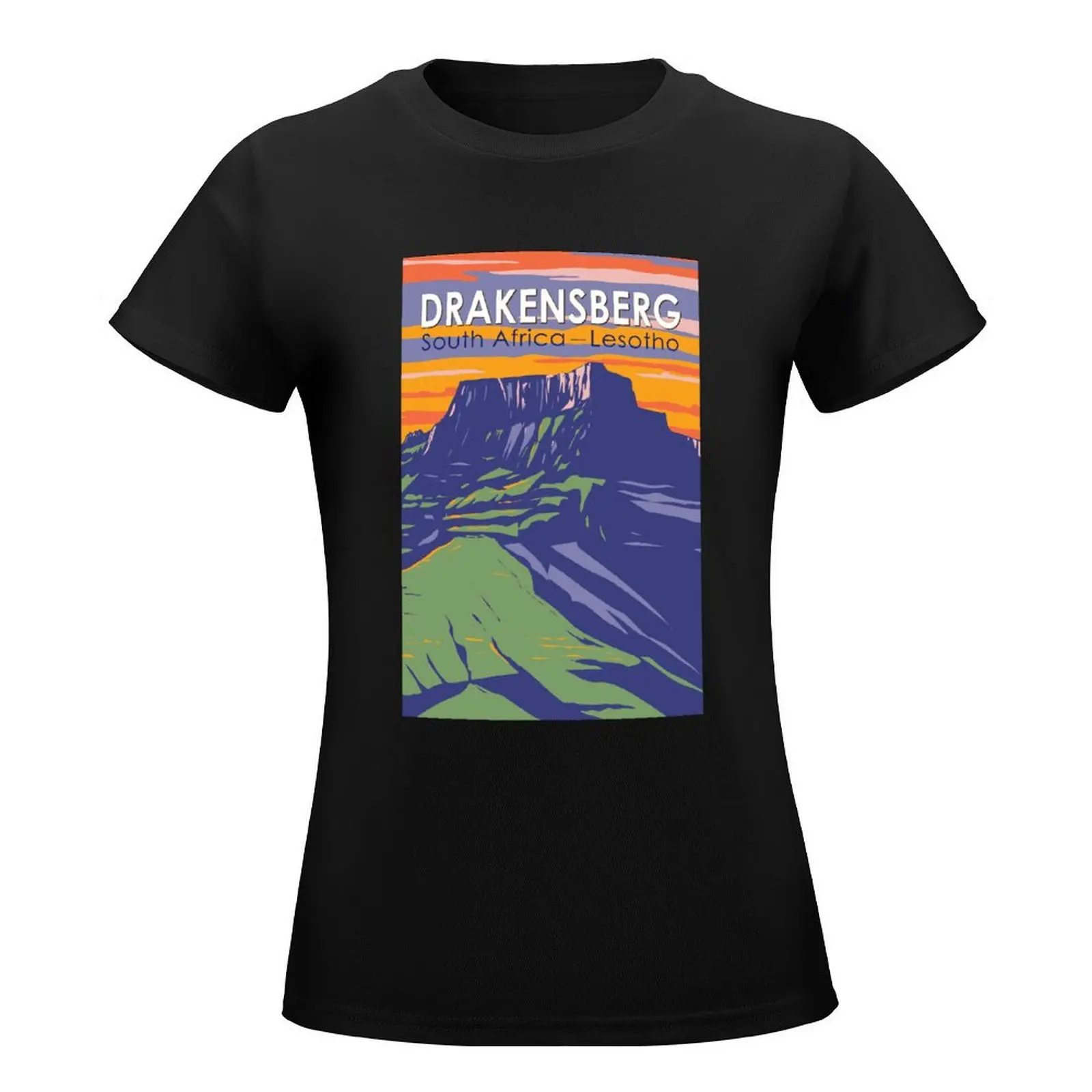 Drakensberg South Africa Lesotho Travel Art Vintage T-Shirt sublime anime Woman fashion