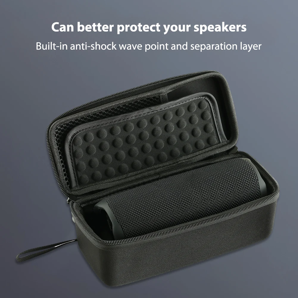 Estuche de Transporte Portátil, Bolsa de Almacenamiento Rígida para Altavoz Inalámbrico JBL Flip 6, Bolsa Protectora de Transporte con Asa