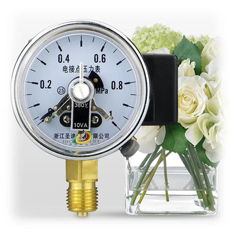 Promotional Price Hydraulic Oil Pressure Gauge 2.5 Inches High Pressure Manometer with Electrical Contact