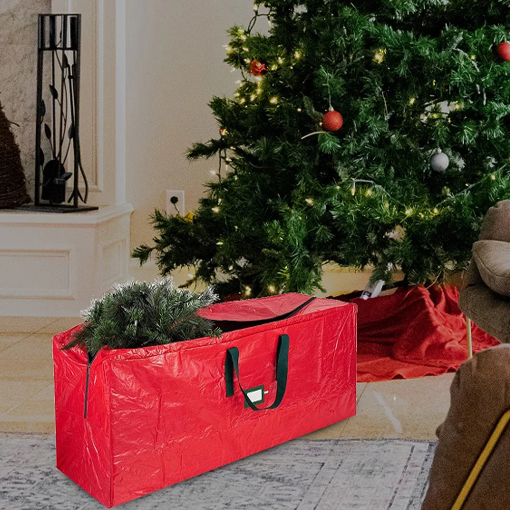 حقيبة تخزين شجرة عيد الميلاد، حقيبة كبيرة مقاومة للماء مع مقابض تحافظ على الأشجار نظيفة وجافة وتطويل الحياة وحقيبة شجرة عيد الميلاد