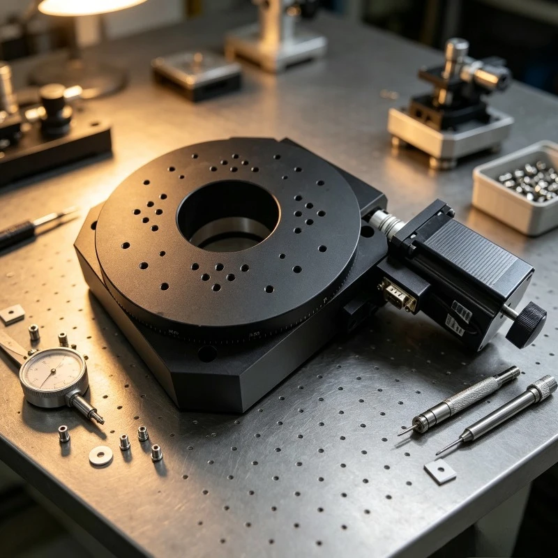 High Precision Hollow Electric Rotary Platform Horizontal Azimuth Optical Angle Stage Y200RA200 Industrial