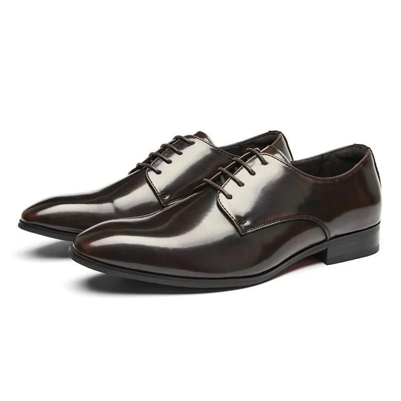 

2026 Men's Formal Business Dress Shoes Lace-up Full Grain Leather Minimalist Design Gifts for Men