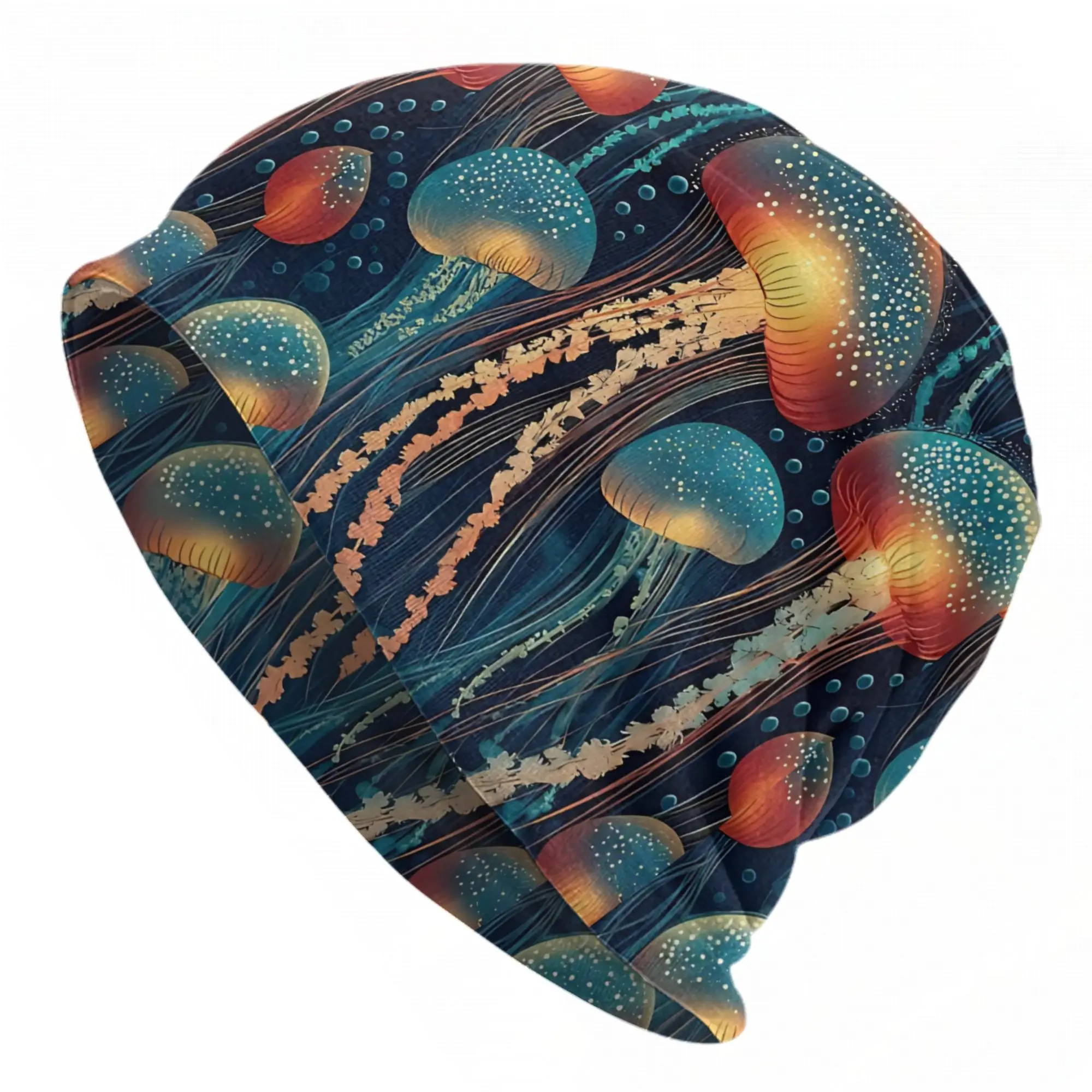 Yayoi Kusama Jellyfish Skullies Beanies Hats  Hip Hop Men Women Ski Cap Warm Dual-use Bonnet Hats