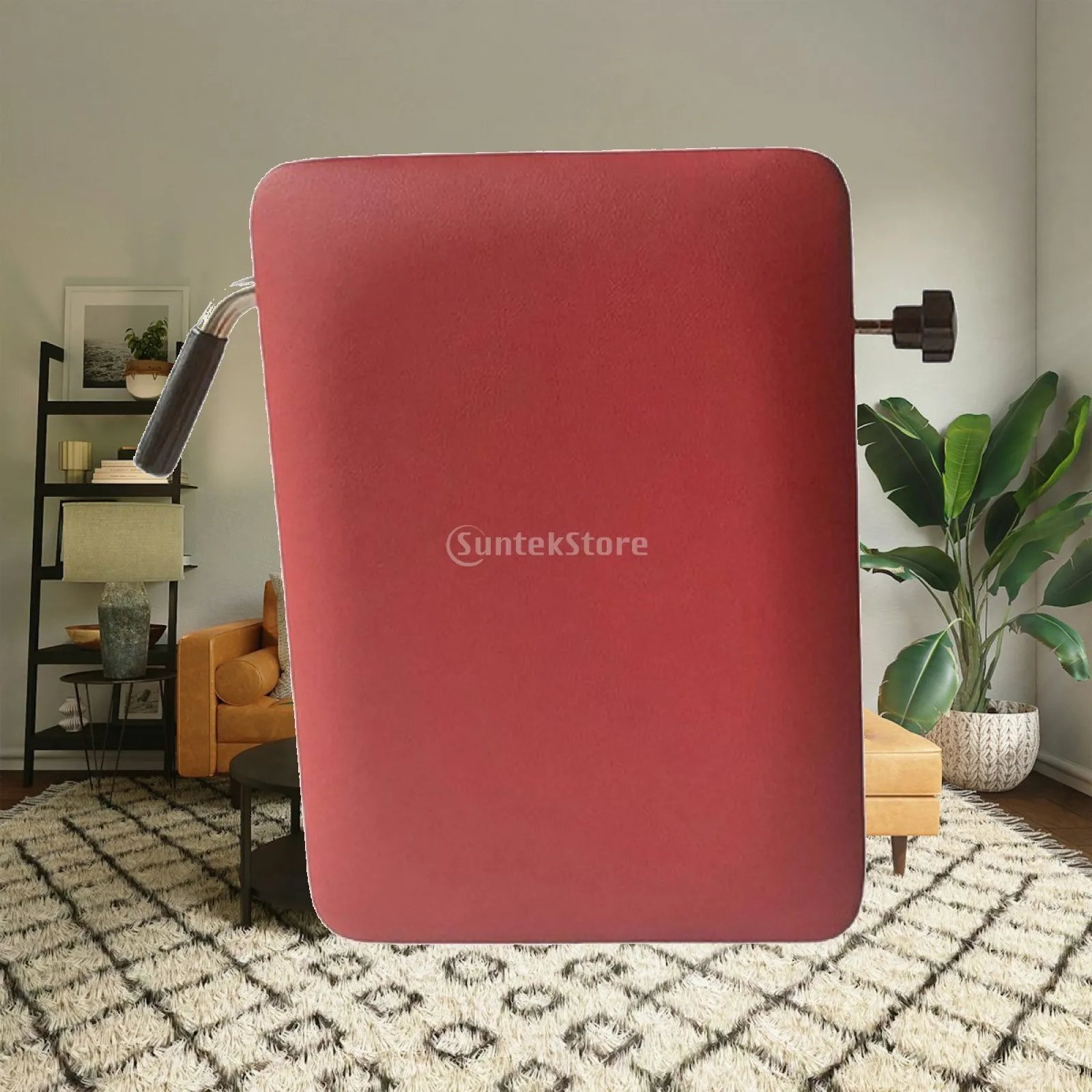 Red Cushioned Joint Correction Board for Home Spine Care Rehab Fitness Tool with Secure Black Grip