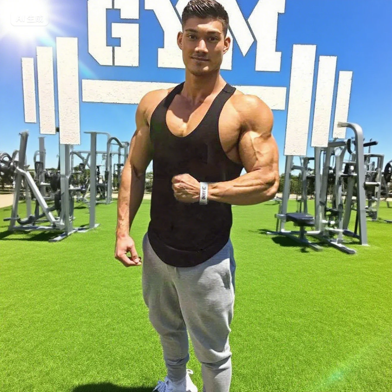 

2025 new casual slim pants, men's running pants, jogging pants, sports casual pants, fitness gym breathable pants