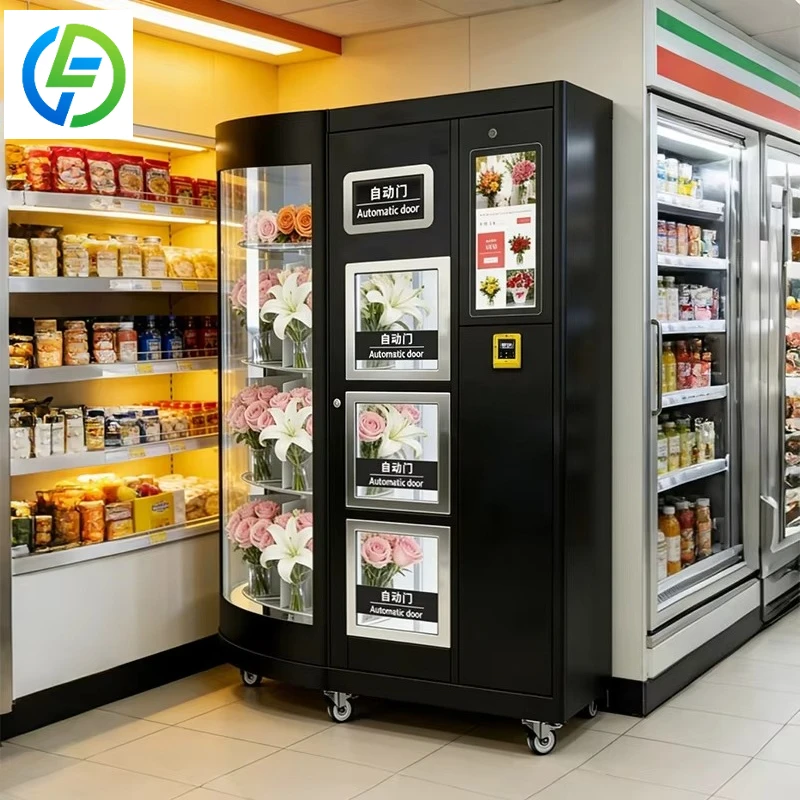 Customize New Product Ideas Fully Automatic Machine for Commercial Luxury Street Rotating Flower Vending Machine
