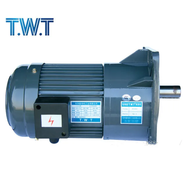 High Torque Low Rpm Vertical or Horizontal 1 Hp 3 Phase AC Gear Motor