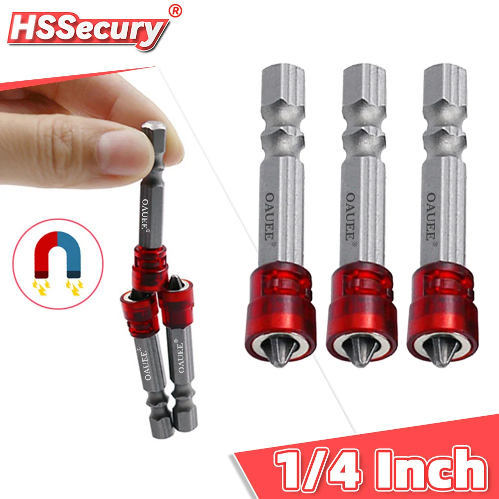 

Magnetic Screwdriver Bit PH2 Cross-head 1/4 Inch Hex Shank Screwdriver Holder Ring for House Working Electric Screwdriver Kit