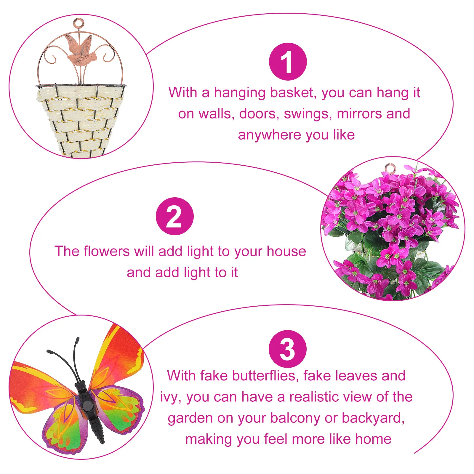 

Flowerpot Simulated Violet Decoration Wall Ldpe (high Pressure Polyethylene) Ceiling