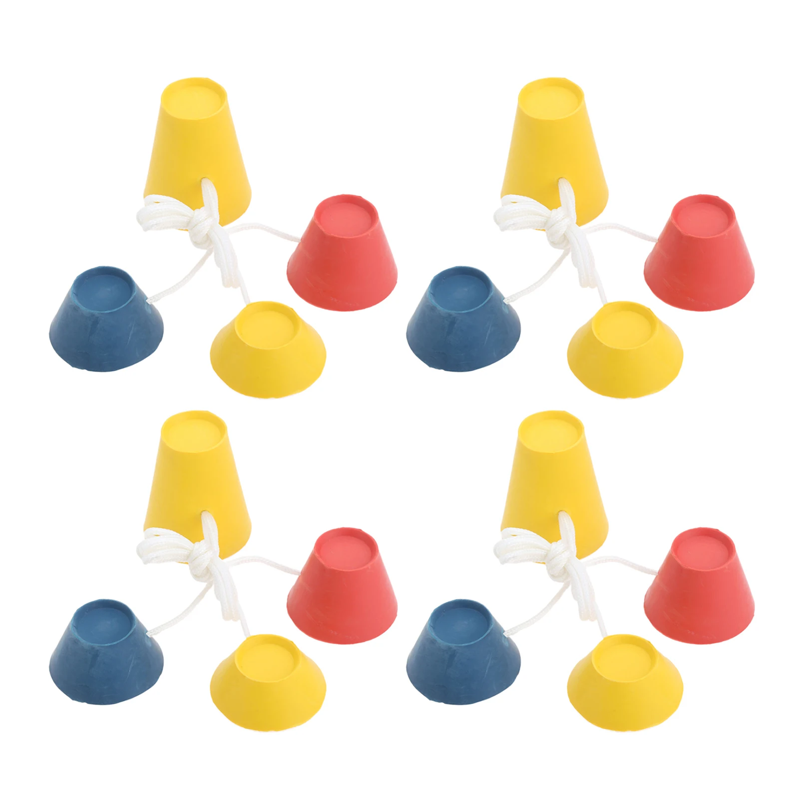 4 Sets Multi-Coloured Rubber Winter Golf Tees with Different Heights for Hard Ground Home Driving Range Mat Training Practice