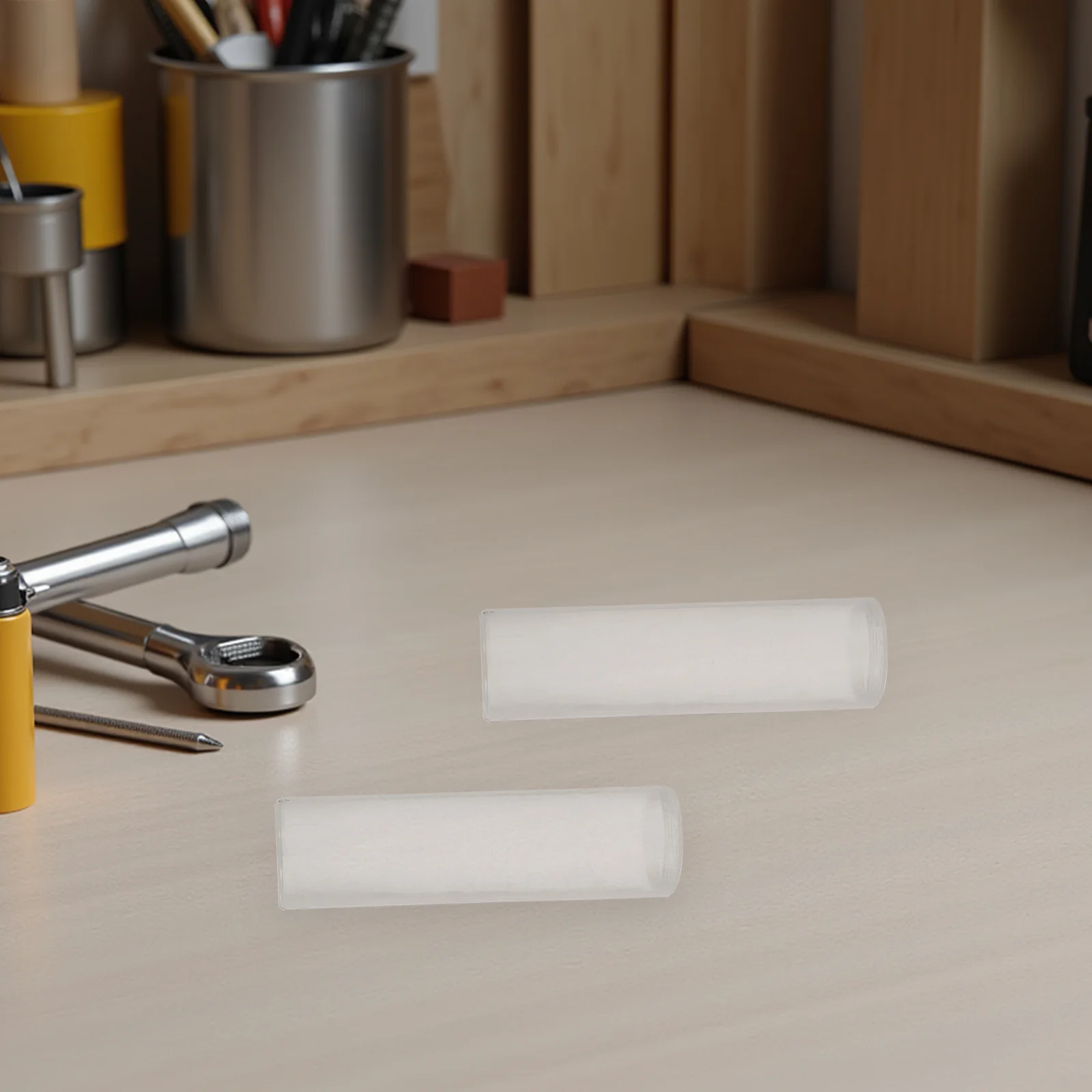 20 قطعة أنابيب العملات المعدنية البيضاء شبه شفافة حامل مُنظِم اسطوانة بلاستيكية مستديرة لمستلزمات جمع الأرباع بيني #1