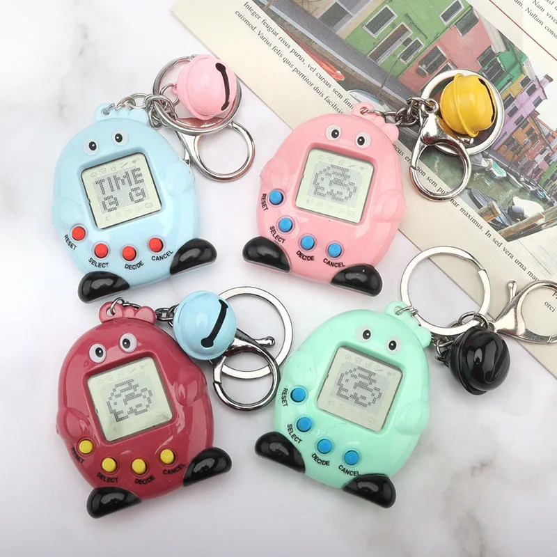 Handheld Mini Game Console Electronic Pet Game Console And Backpack Key Chain Digital Pet Toys Cyber Pixel Play Toys