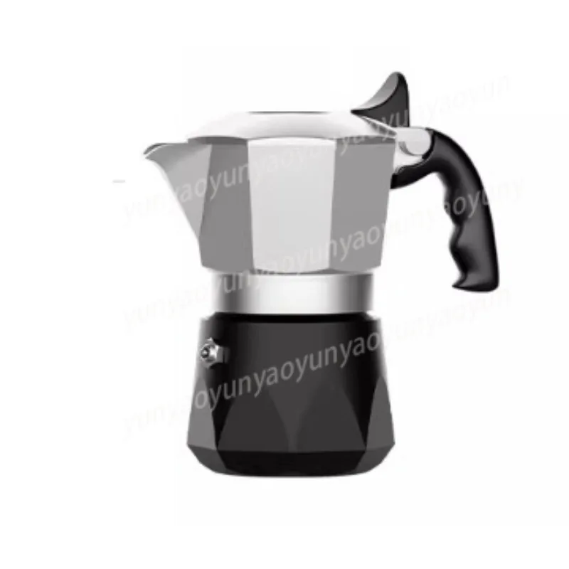 Household Double Valve Mocha Pot Classic Italian Coffee Brewer Sturdy Easy to Clean Portable Pot for Outdoor Coffee Making
