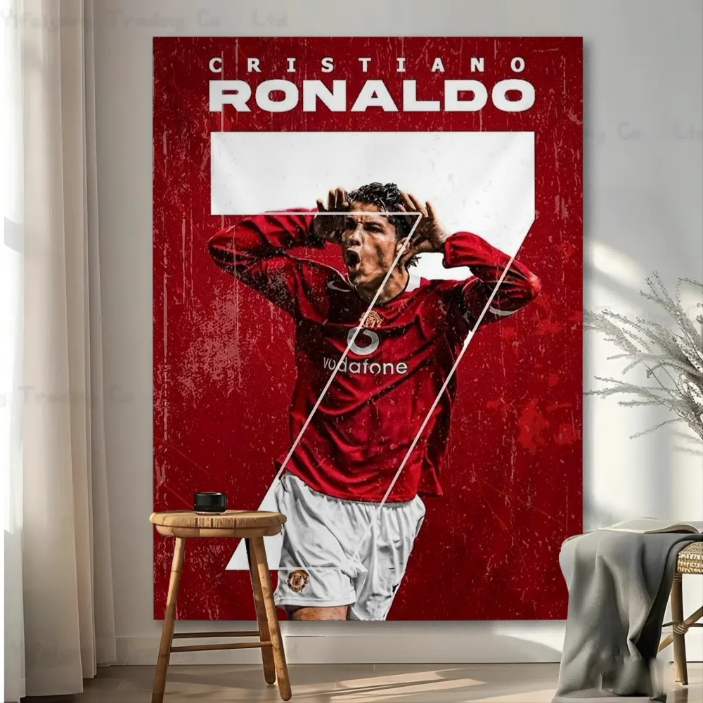 

Portugal Super Football Star CR7 Cristiano Ronaldo Chart Tapestry Art Science Fiction Room Home Decor Cheap Hippie Wall Hanging