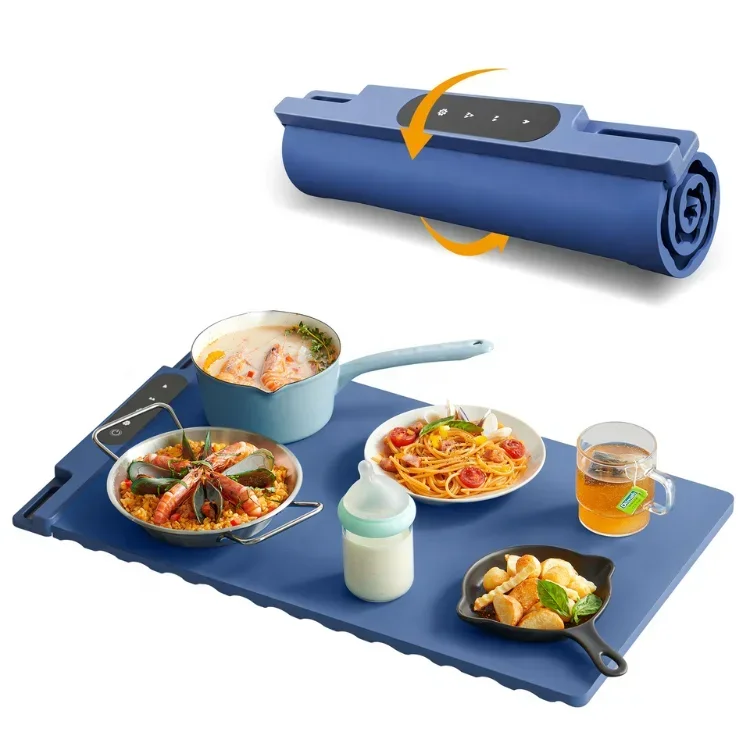 Electric Warming Tray Full Surface Heating Rollable Portable Premium Silicone Nano Material Versatile Food Warmer For Gatherings