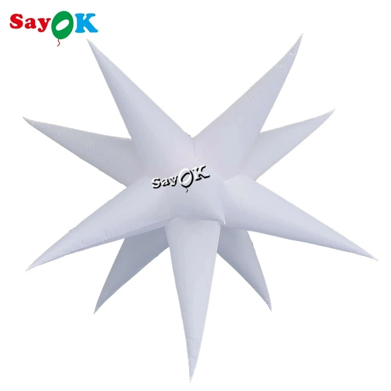 SAYOK Giant Inflatable Star Decorations Inflatable Hanging Star with Remote Controller Air Blower for Event Bar Advertising Show