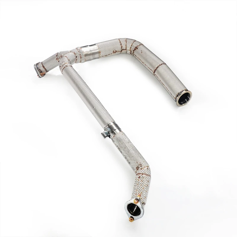 Stainless steel drain pipe with insulation layer suitable for Porsche Boxster 718 2.0T 2016-2023 exhaust system