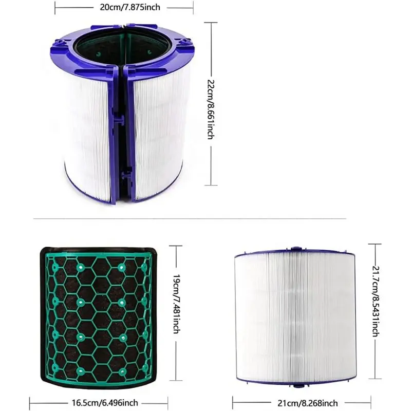 

(A61K) Сменный HEPA-фильтр для очистителей воздуха Dyson HP04 TP04 DP04 TP05 DP05 Pure Cool, HEPA-фильтр и фильтр с активированным углем