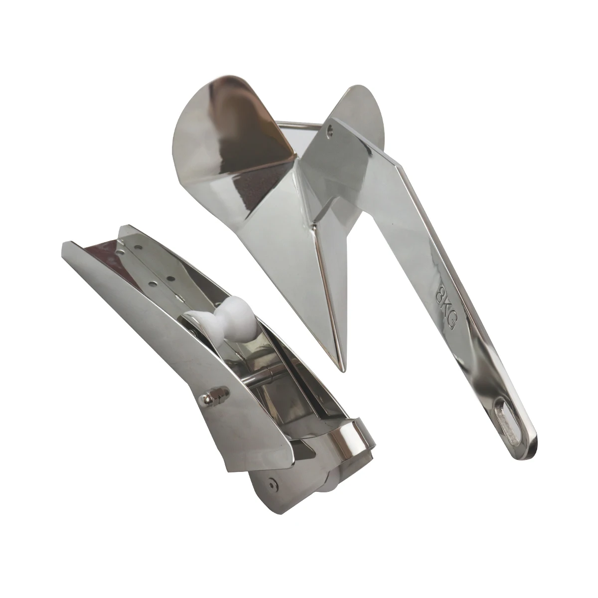 ZD Marine Grade 316 Stainless Steel Bruce Anchor CE Certified Corrosion Resistant Mirror Finish 5-50kg For Luxury Yachts Fishing