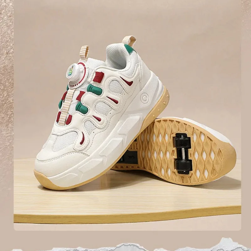 

Children's small flower decorated four-wheel roller skating sports shoe Outdoor walking shoes skating girls shoes Kids gifts