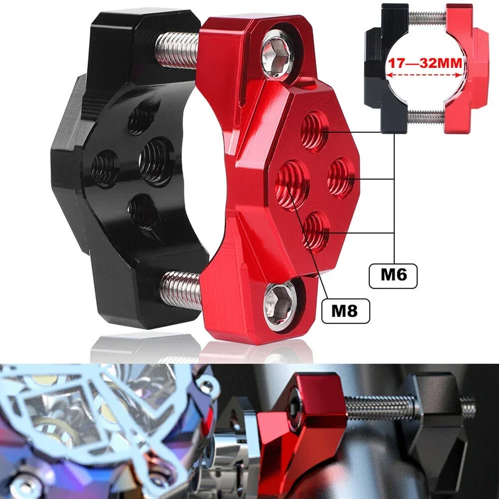 Moto Car Headlight Spot Light Turn Signals Holder Mounts Bracket Fork Clamp Red Phone GPS Handlebar Holder Stand 32mm ID