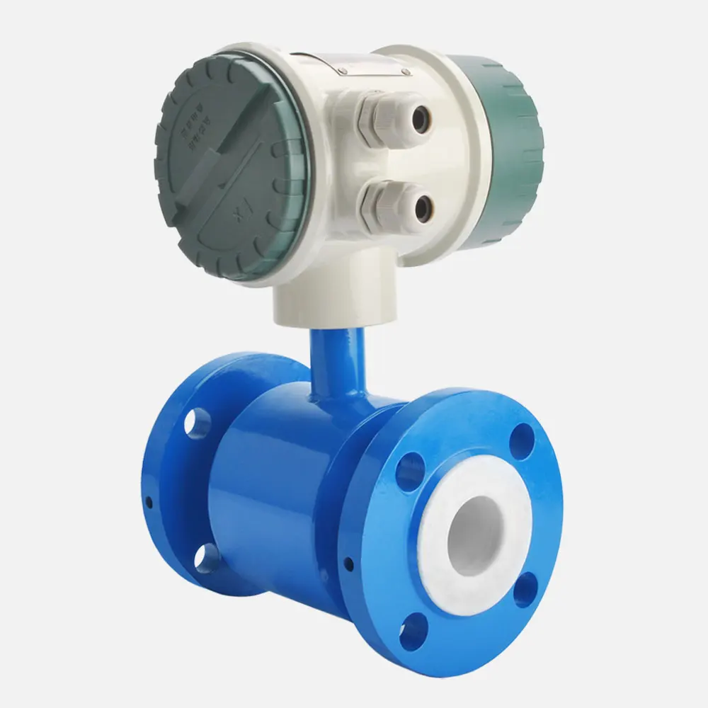 Intelligent Industrial Flange Flow Meter Integrated Water Slurry Magnetic Flowmeter For Water Sweage Slurry Beverages Chemical