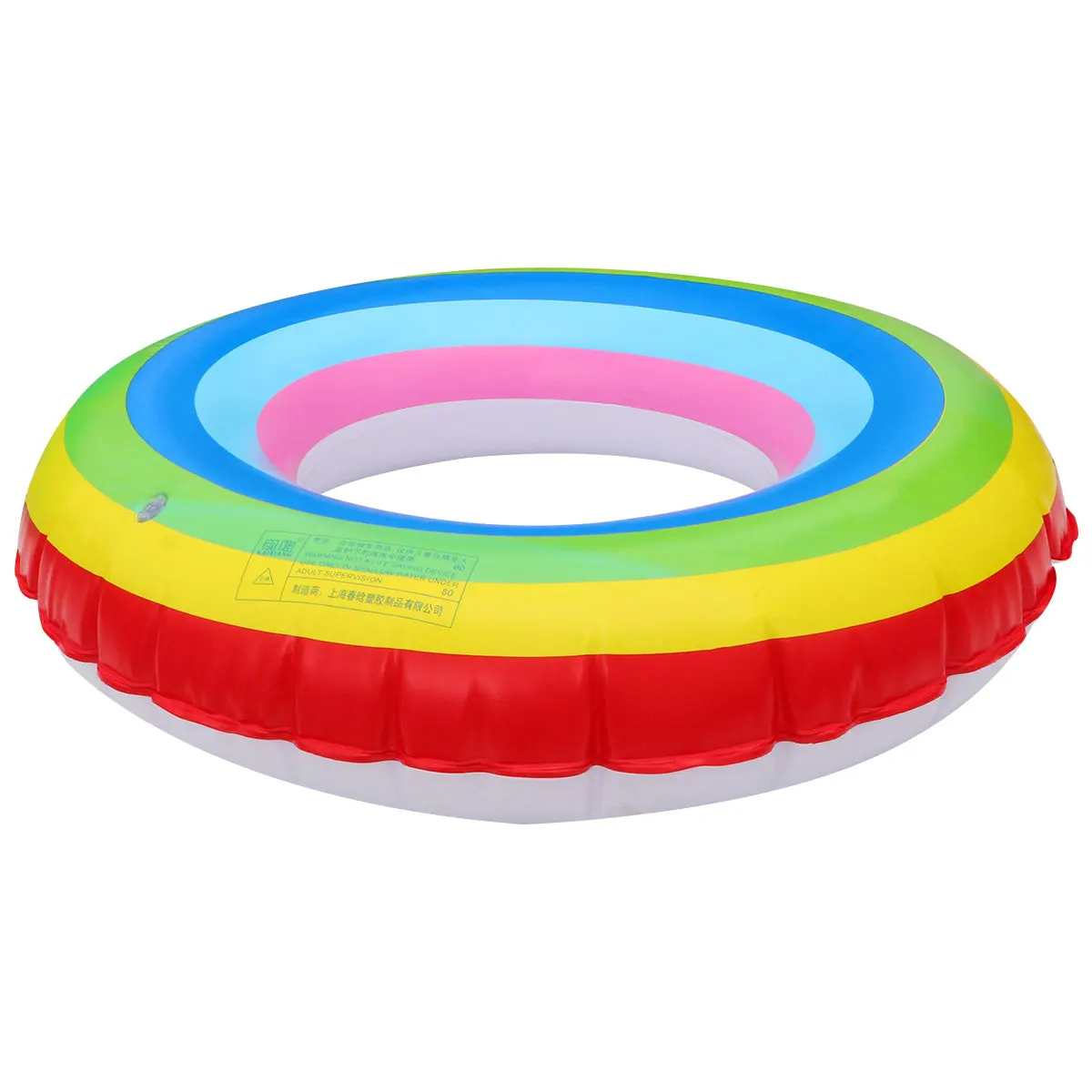 

80Cm Thicken Swim Double Layer Inflated Water Floating Ring Pool Beach Pvc Leak Proof Easy Carry Portable Colorful
