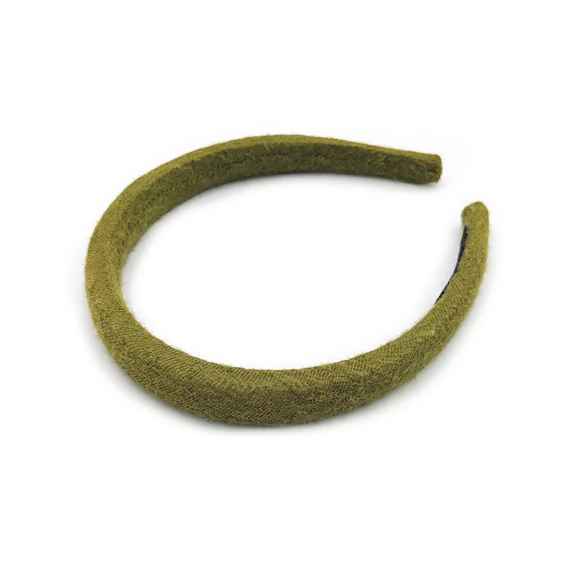 Autumn and Winter Fashionable Fur Hair Hoops for Women, Thin Models with High Skull Tops, Retro Solid Color Versatile Head Hoops