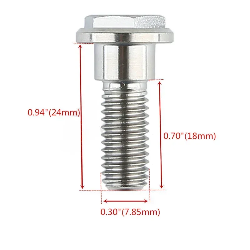 12x Titanium Bolts F&R Brake Disc Rotor M8 X 24 For Honda VT1100 Shadow 1995-2007 VTX1300 2003-2009 Motorcycle Acsessories