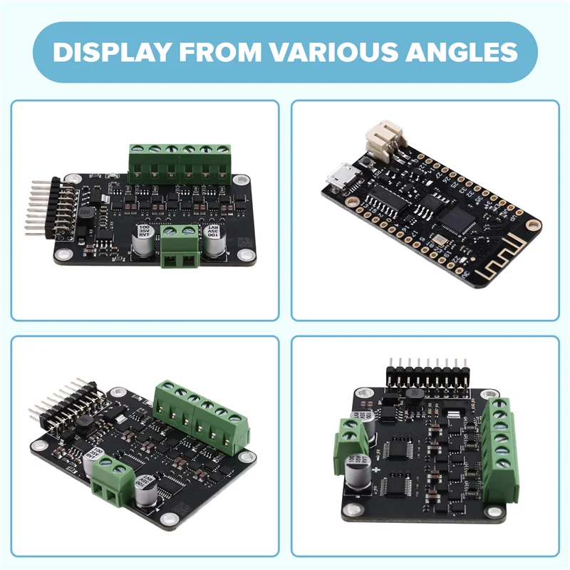 ABSQ-MKS DUAL FOC V3.2 BLDC Servo Motor Board ESP32 3-Phase Driver Brushless Development Motor Controller Simple FOC Shield