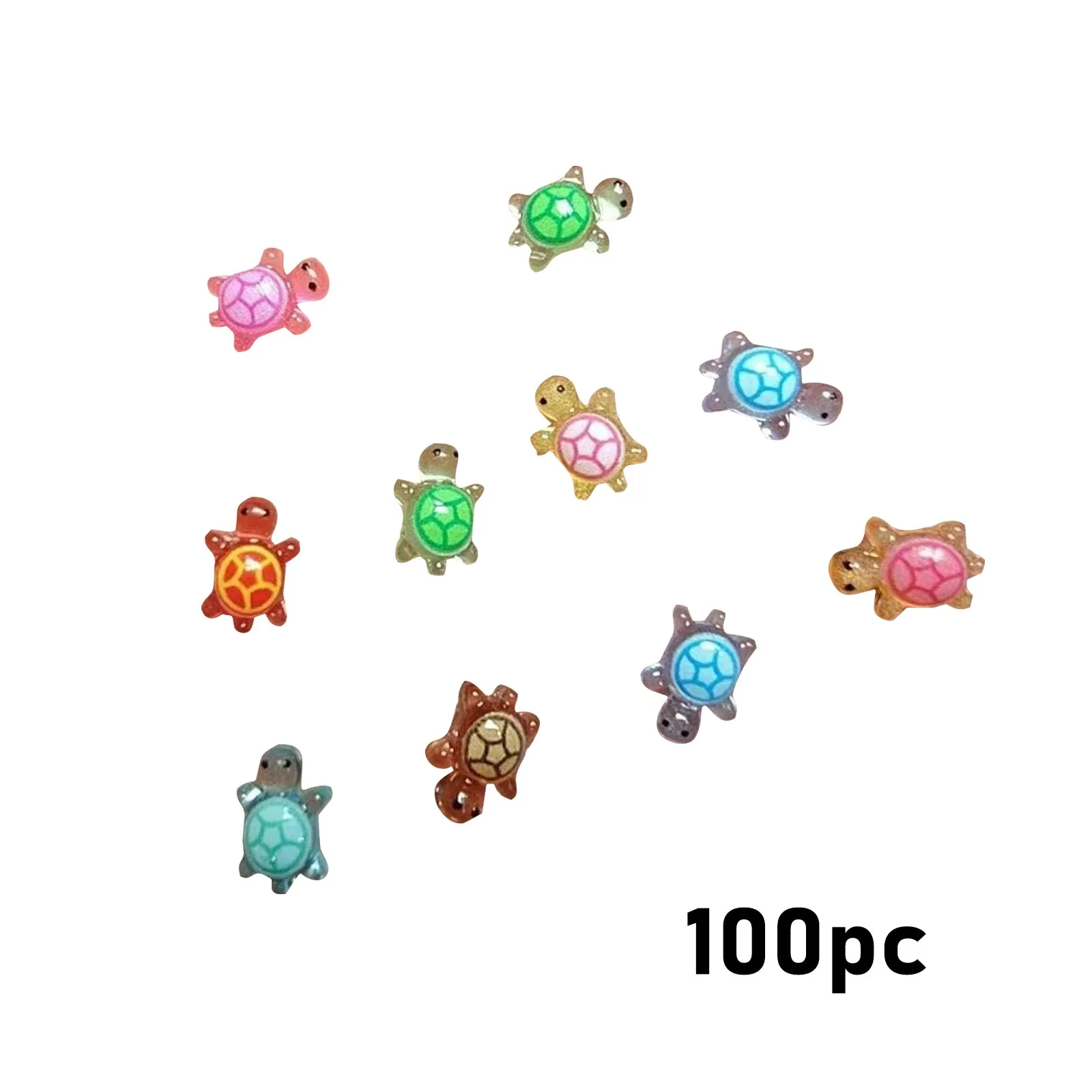 100pcs Cute Mini Luminous Turtle Ornaments Glowing in The Dark Miniatures Turtle Micro Landscape Kids Toys Home Decoration Gift