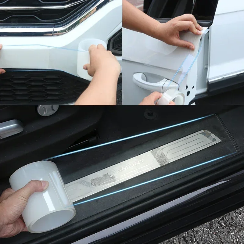 Car Door Protection Sticker Boot Door Threshold Scratch and Crash Protection Film Transparent Nano Tape Door Edge Protection