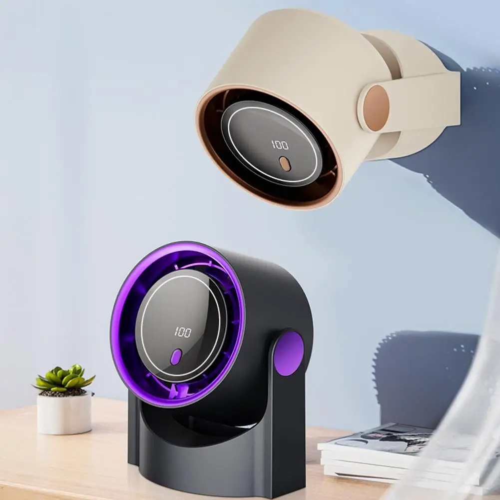 

Office Desktop Fan Portable Desktop Fan Portable Usb Rechargeable Mini Desk Fan with Led Digital Display 100 Speed for Home