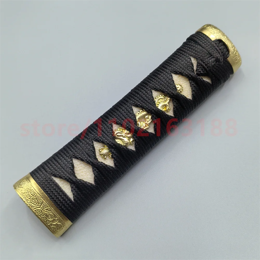 

Изысканная ручка Tsuka, медная латунь, Fuchi Kashira Menuki, натуральная кожа Rayskin для японского японского самурая, катаны, меча, фитинги, хорошие