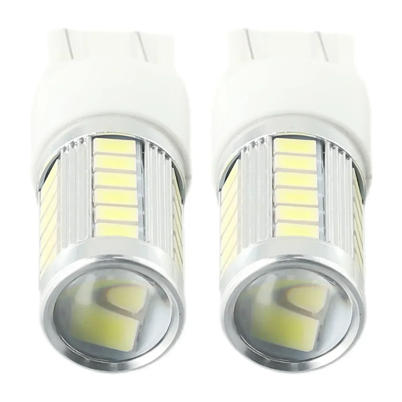 2pcs LED Sidelight 5630 33SMD White Light Chip Aluminum Plastic For T20 W21 5W 7443 W21W Turn Lamp 12V 6.6W 18x60.5mm Car Lights image 4