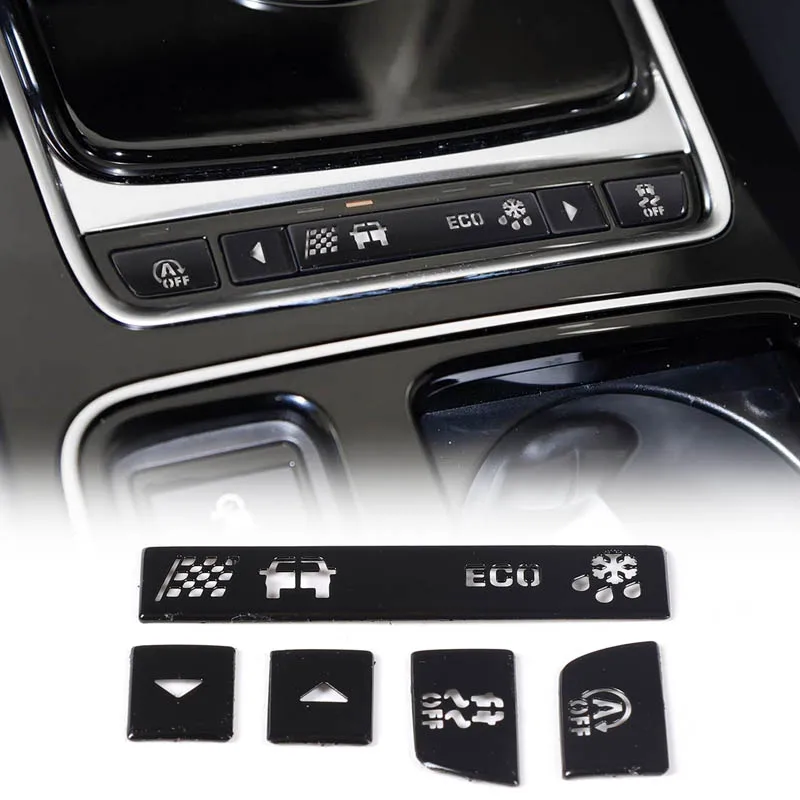 For Jaguar F-PACE XF XFL XE XEL 2018-2020 Stainless Steel Car Driving Mode Button Stickers Car Interior Accessories