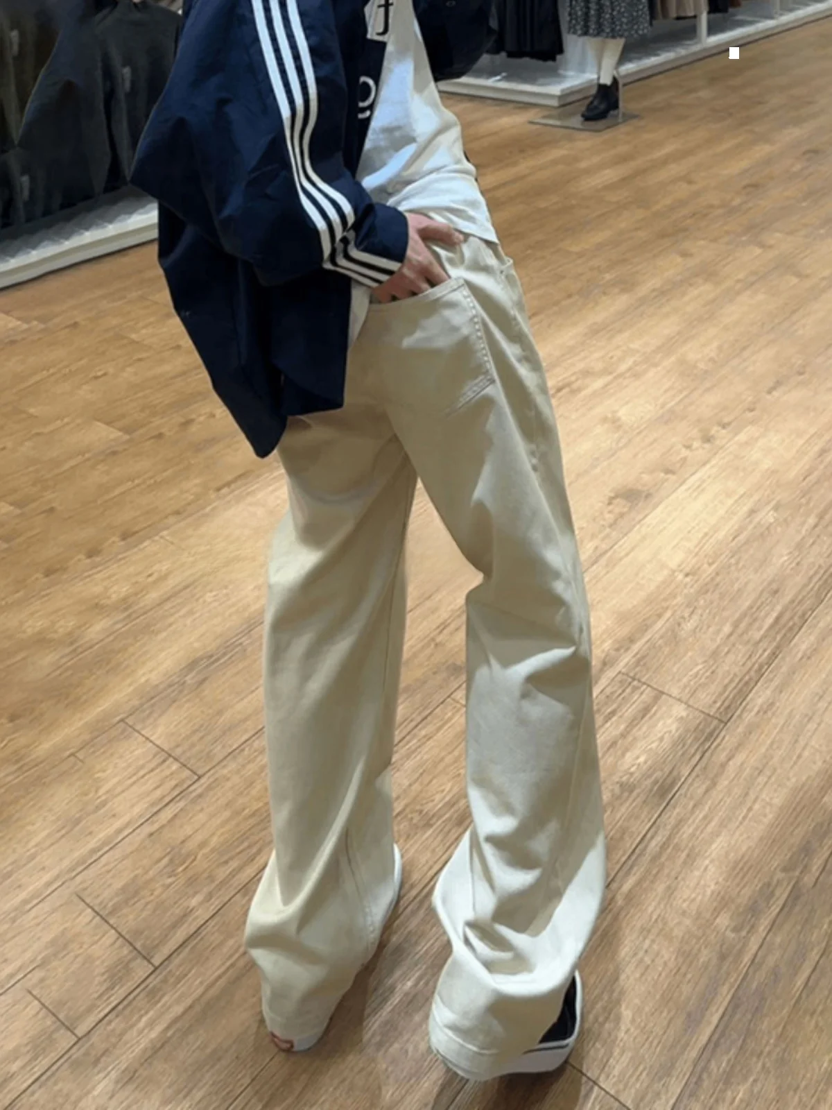 

Мужские повседневные брюки прямого кроя цвета хаки в американском стиле, осенне-зимние, свободные, широкие, длинные, молодежные, модные