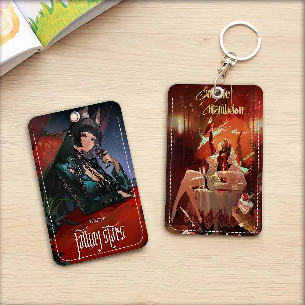 Anime Zenless Zone Zero PU Soft Leather Rectangular Key Card Holder Induction Elevator Protection Cover Youth Faion Accory