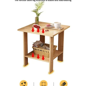 Mini wooden headboard, 2 layer sofa side table, bedside table, household furniture, simple storage shelf, night support Main Main Sales Created Mute - №3
