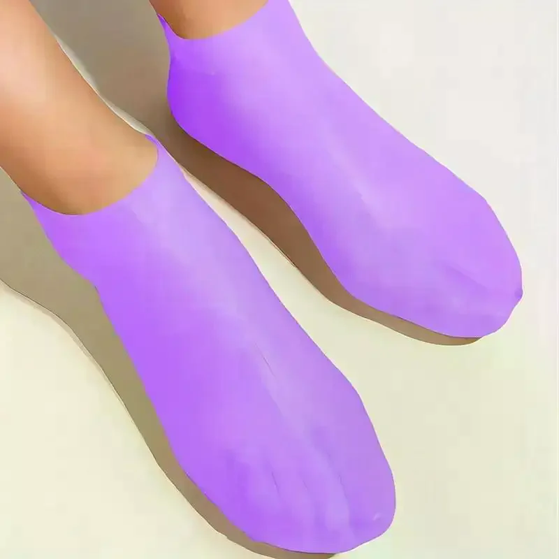 1pair Silicone Moisturizing Foot Socks For Dry Cracked Feet Foot Care Socks Spa Pedicure Socks Massage Moisturizing Gel Socks