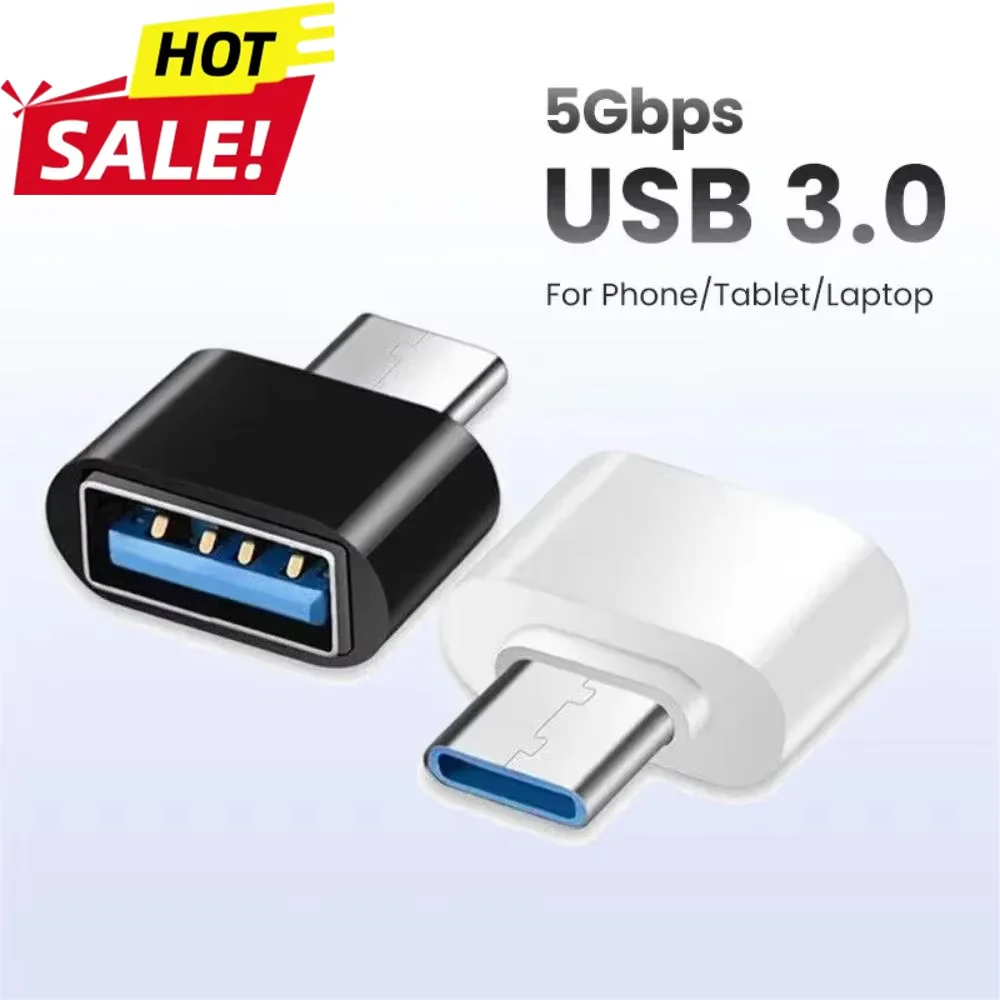 

Mini Type-C to USB Adapter 3.0 USB-C Male OTG A Female Data Connector For MacBook ProiPadMini 6/ProMacBookAirType CDevice