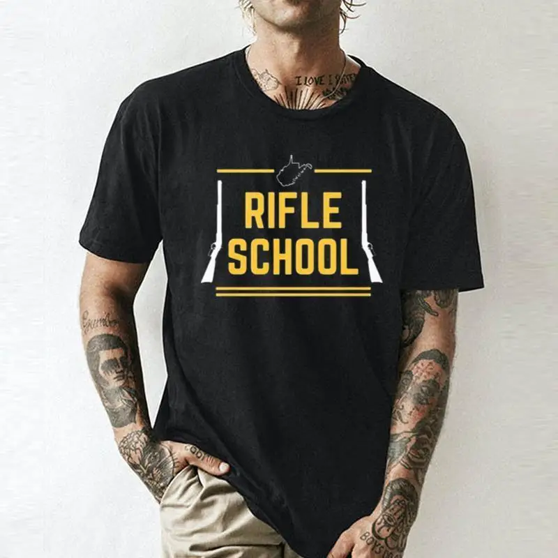 Rifle School West Virginia    Unisex summer T-shirt Cotton fashion couple clothes