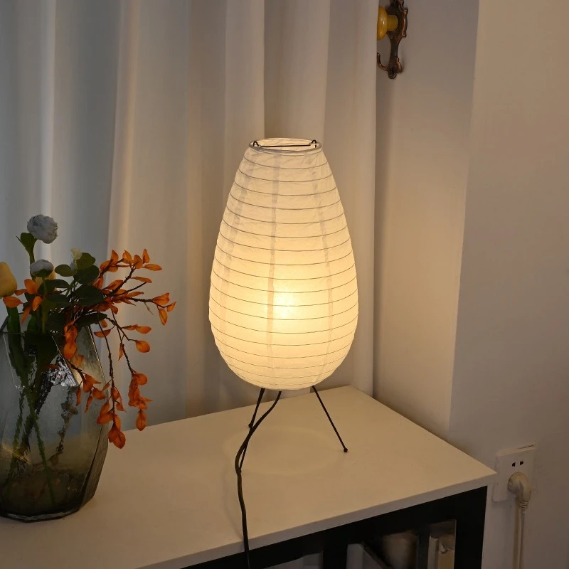 

Japanese Wabi Sabi Noguchi Floor Lamps Designer Rice Paper Homestay Homestay Tea Room Study Atmosphere LED Table Lights Fixtures
