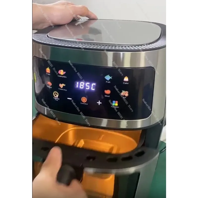 8L Multifunctional Air Fryer Oven Smart Touch Screen Stainless Steel Electric Oven for Home Use