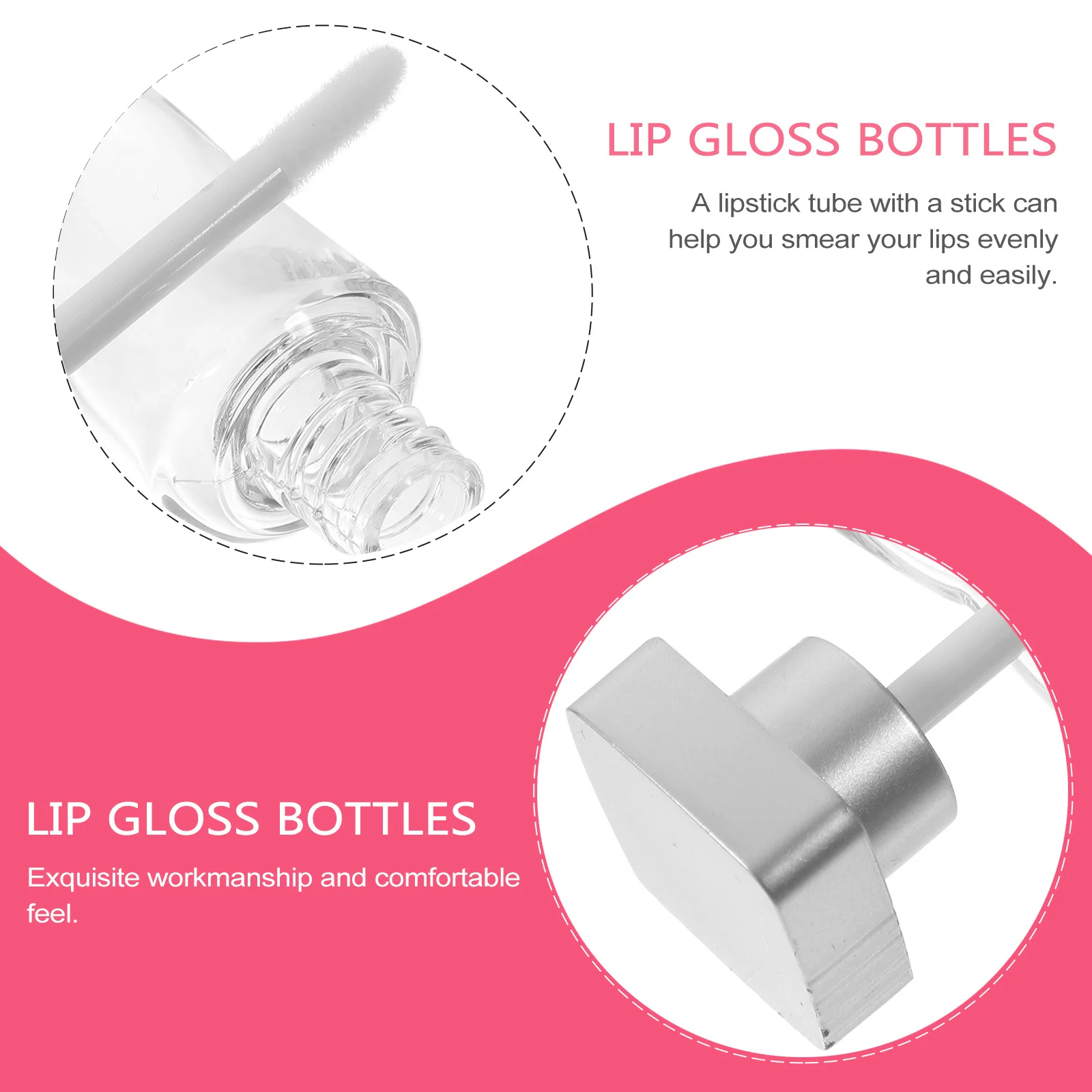 8 Pcs Lip Gloss Tube Lipstick DIY Containers Refillable Bottles Tint Balm Small Filling