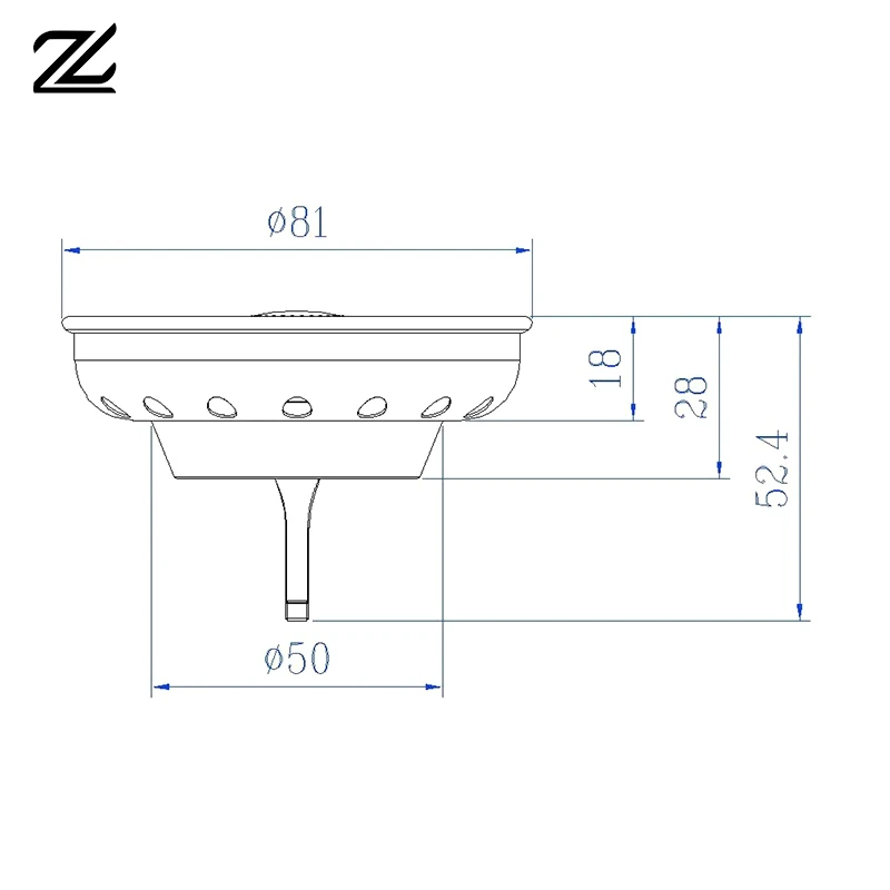 Kitchen Sink Strainer Stopper Combo Basket Replacement For 3-1/2 Inch Drain Stainless Steel Sink Strainer Stopper