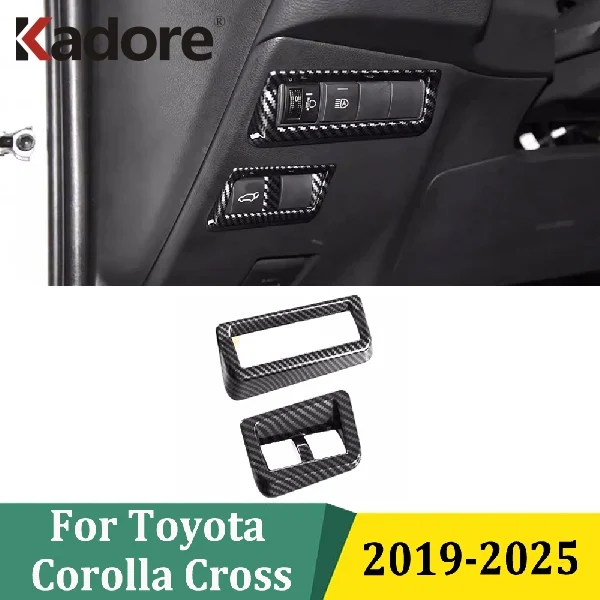 For Toyota Corolla Cross 2019-2023 2024 2025 Headlight Head Lamp Switch Buttom Cover Trim Car Interior Accessories (LHD)