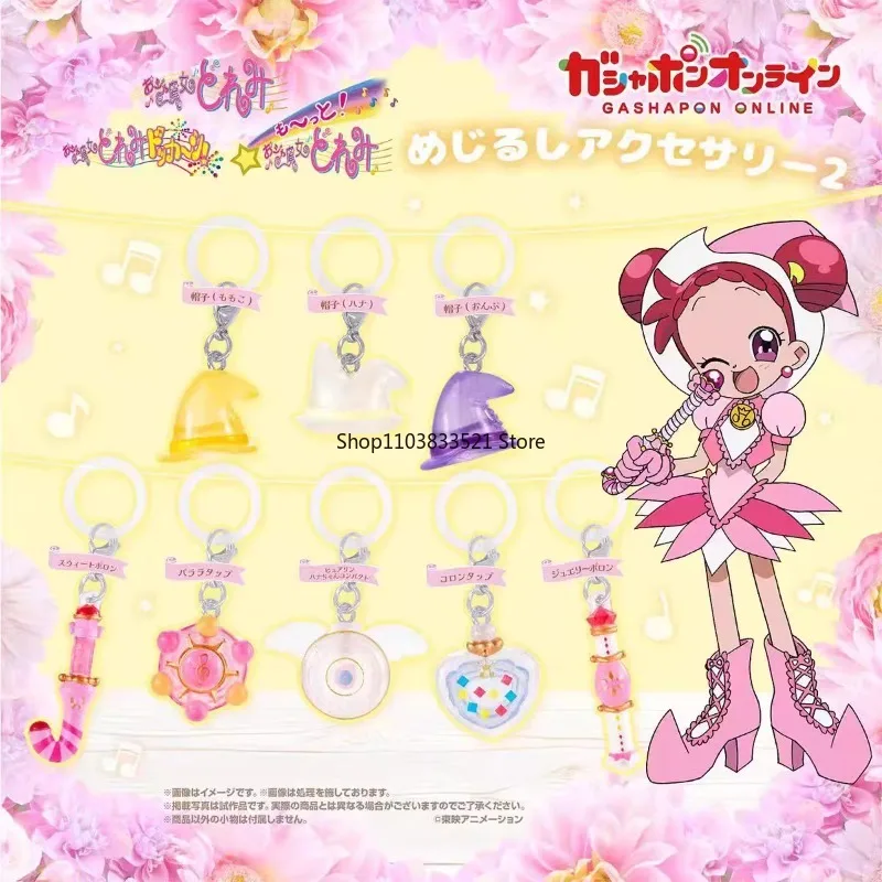 Bandai Original 8Pcs Gashapon Ojamajo Doremi Dokka~n! Pendant 2 Anime Figure Toys for Kids Gift Collectible Model Ornaments